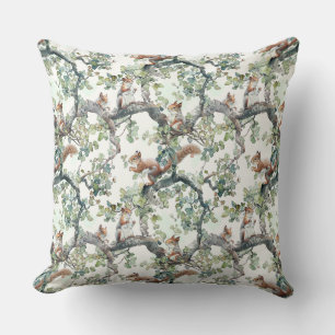 Cute squirrels pattern cushion