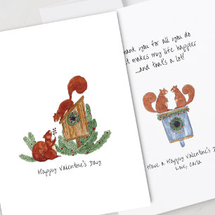 Cute Squirrels Valentine's Day Card