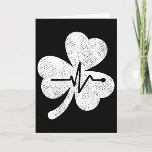 Cute St Paddys Day Nurses Scrub Top Nurse St Patri Card