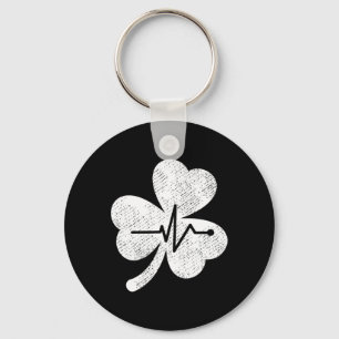 Cute St Paddys Day Nurses Scrub Top Nurse St Patri Key Ring