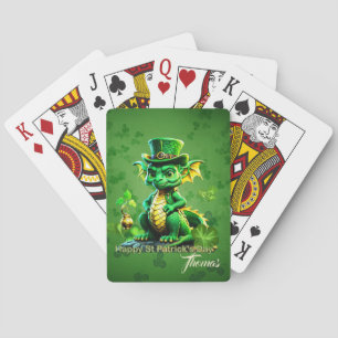 Cute St. Patrick’s Day dragon Playing Cards