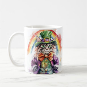 Cute St. Patrick’s Day Mug – Lucky Cat Leprechaun