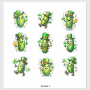 Cute St. Patrick’s Day Pickle Characters