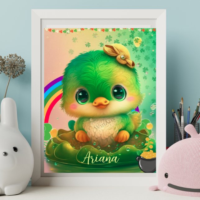 Cute St Patrick's Day Bird Personalised Art  Poster (Creator Uploaded)