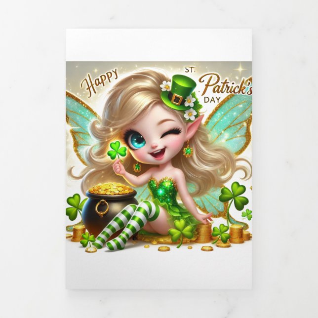 Cute St Patrick's Day card with Fairy  (Cover)