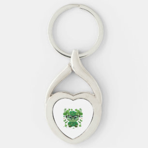 cute st Patricks day cute shamrock wherein glasses Key Ring