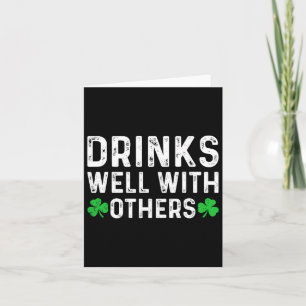 Cute St Patricks Day Drinking Vintage Drinks Well  Card