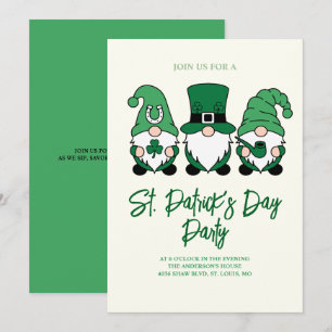 Cute St. Patrick's Day Gnome Invitation
