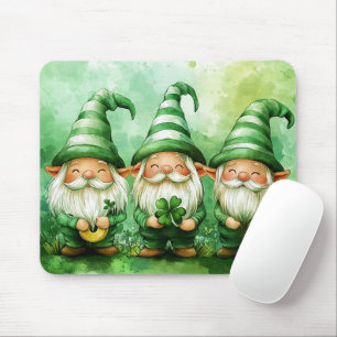Cute St. Patrick's Day Gnomes Mouse Pad