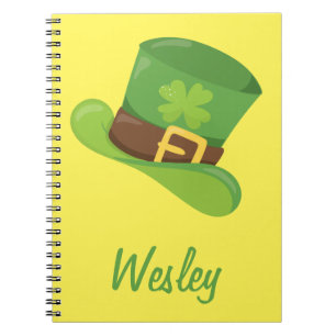 Cute St. Patrick's Day Hat Notebook