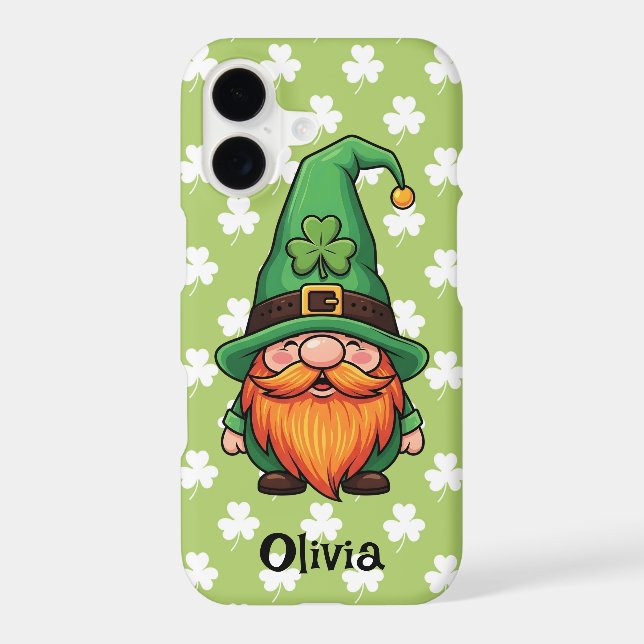 Cute St. Patrick's Day Lucky Leprechaun Gnome  (Back)