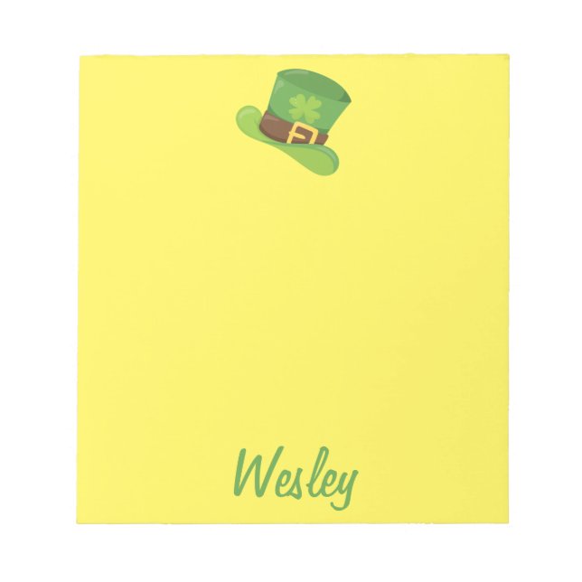 Cute St. Patrick's Day Notepad (Front)