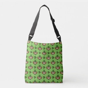 Cute St Patrick's Day Owl Cartoon Crossbody Bag