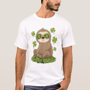 Cute St. Patrick's Day Sloth Lepricorn Shamrock Gi T-Shirt