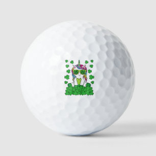 Cute St Patricks Day Unicorn Lepricorn Shamrock Golf Balls