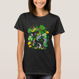 Cute St. Patrick's Day Unicorn Lepricorn Shamrock  T-Shirt