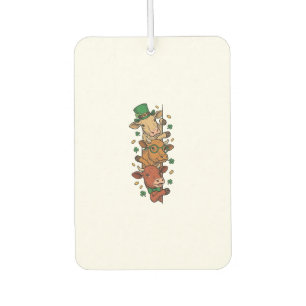 Cute Stacked Cows St Patrick Vintage Engraving Des Car Air Freshener