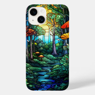 cute stained glass fantasy forest Case-Mate iPhone 14 case