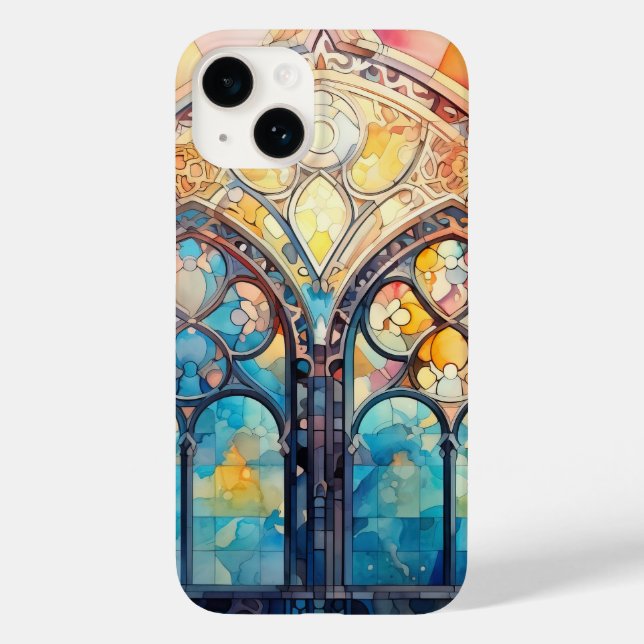 Cute stained glass watercolor Case-Mate iPhone case (Back)