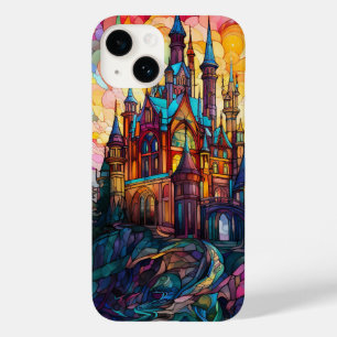 cute stained Magical castle Case-Mate iPhone 14 Case