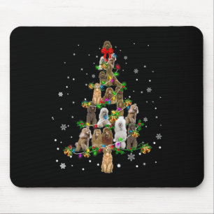 Cute Standard Poodle Dog Christmas Tree Gift Decor Mouse Pad