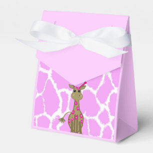 Cute Standing Giraffe with Pink Spots Favour Box