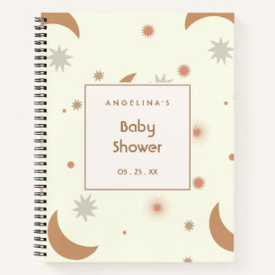 Cute Star And Moon Pattern Notebook