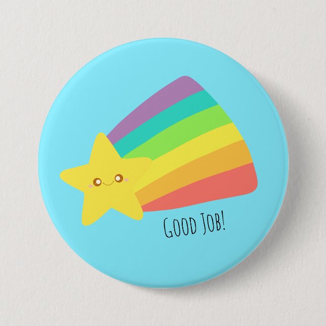 Cute Star Rainbow 7.5 Cm Round Badge (Front)