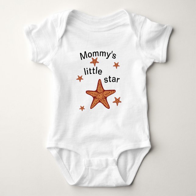 Cute starfish baby bodysuit (Front)