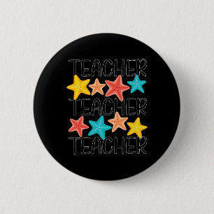 Cute Starfish Teacher Ocean Animal Summer Vacation 6 Cm Round Badge