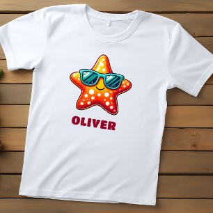 Cute Starfish with Sunglasses Toddler T-Shirt