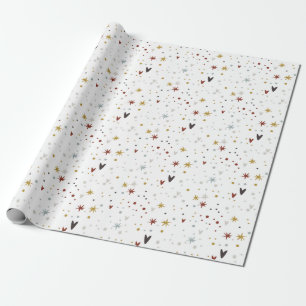 Cute Stars and Hearts Wrapping Paper