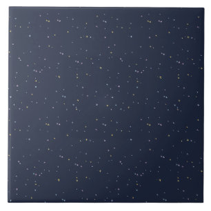 Cute Stars On A Sparkling Night Sky Ceramic Tile