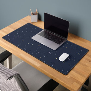 Cute Stars On A Sparkling Night Sky Desk Mat