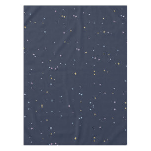 Cute Stars On A Sparkling Night Sky Tablecloth