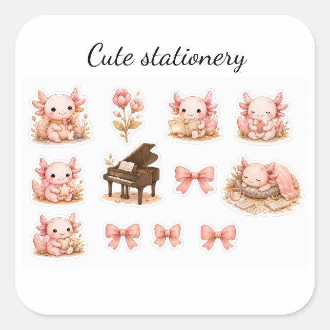 Cute Stationery Stickers (Front)