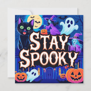 Cute stay spooky halloween invitation