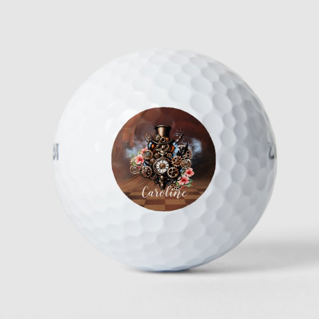 Cute steampunk design golf balls (Front)