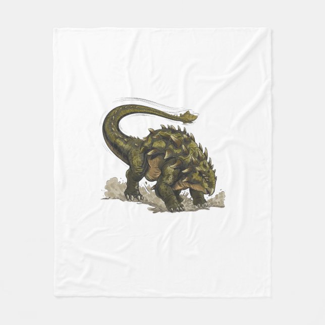 Cute Stegosaurus  Fleece Blanket (Front)