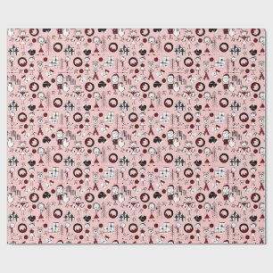 Cute Stick Figure Christmas Wrapping Paper