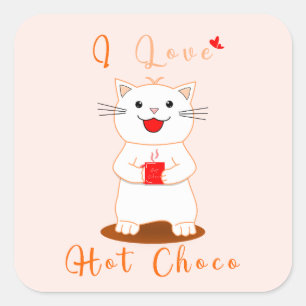 Cute Sticker    I Love Hot Choco
