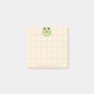Cute Sticky notes with a frog with an apple