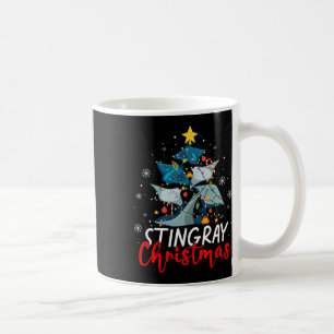 Cute Stingray Christmas Tree Pajama Matching Costu Coffee Mug