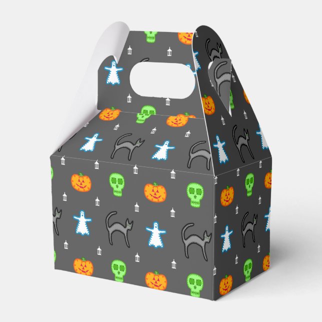 Cute Stitched Style Halloween Characters Favour Box (Front Side)