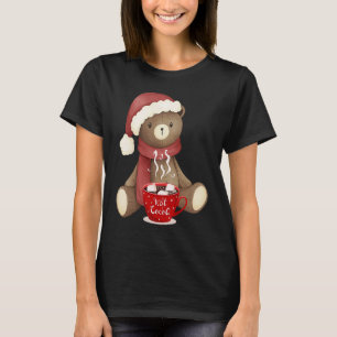 Cute Stitched Teddy Bear Hot Chocolate Cocoa Marsh T-Shirt