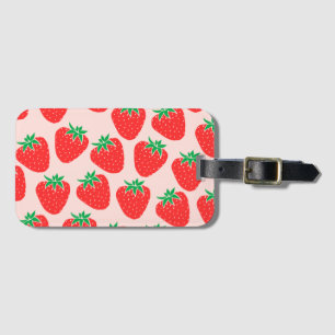 Cute Strawberries Luggage Tag