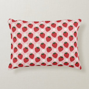 Cute Strawberry and Daisy Decorative Cushion