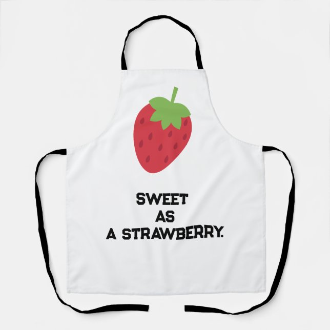 Cute Strawberry Apron | Fruit-Themed Kitchen Apron (Front)