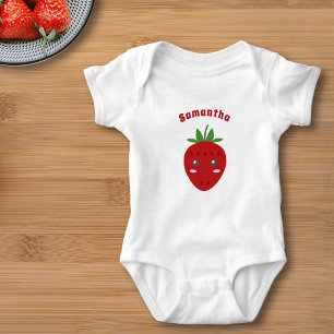 Cute Strawberry Baby Bodysuit