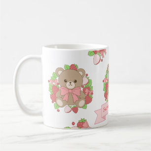 Cute Strawberry Bear Birthday Mug